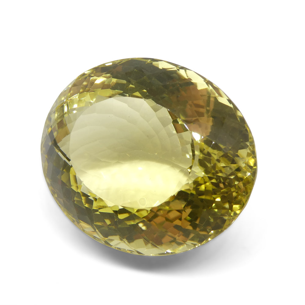 162.76ct Oval Lemon Yellow Citrine from Brazil - Skyjems Wholesale Gemstones