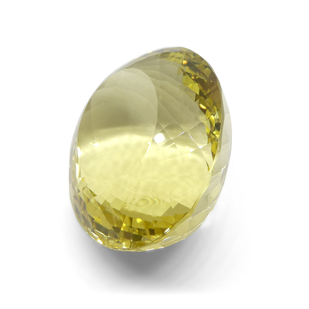 162.76ct Oval Lemon Yellow Citrine from Brazil - Skyjems Wholesale Gemstones