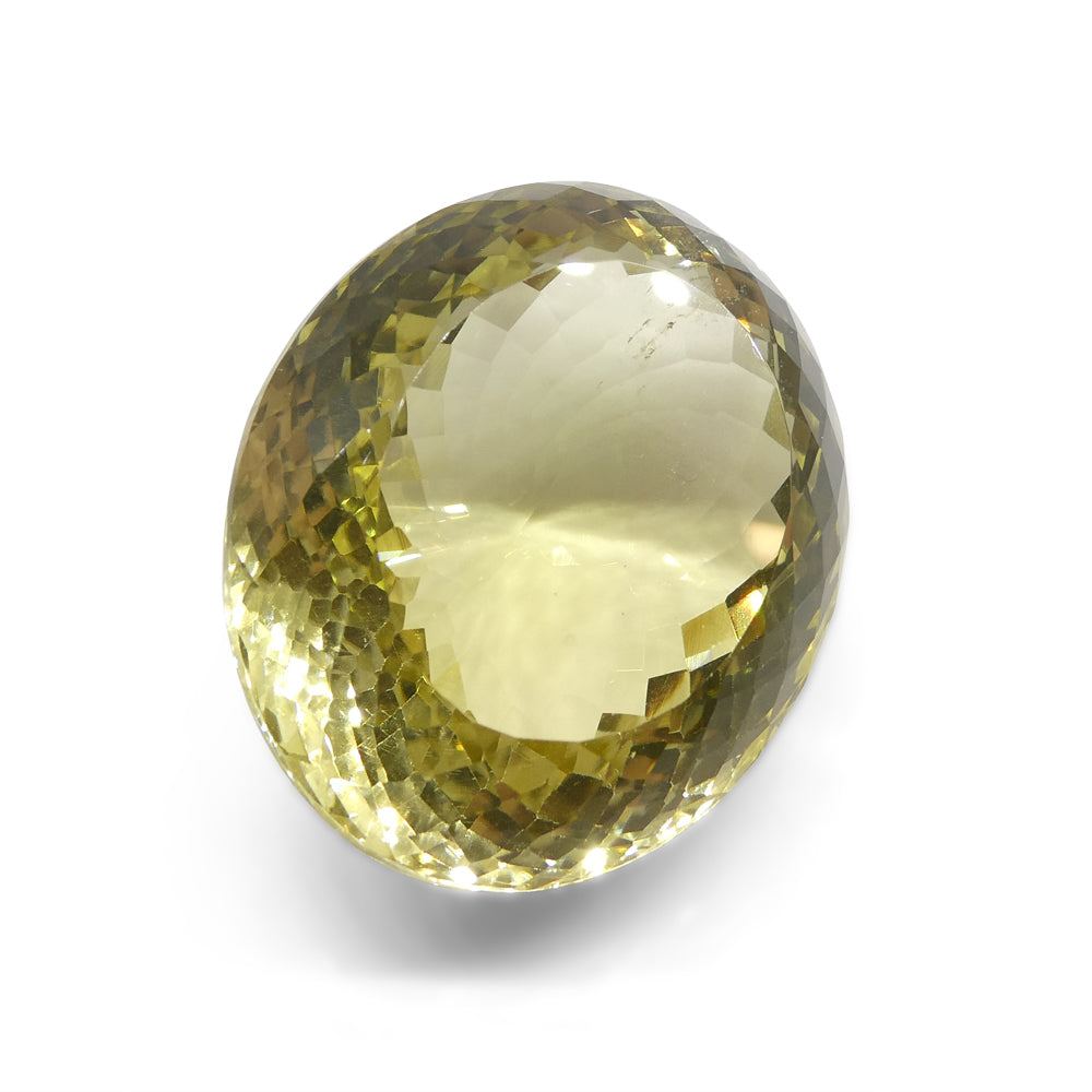 168.4ct Oval Lemon Yellow Citrine from Brazil - Skyjems Wholesale Gemstones