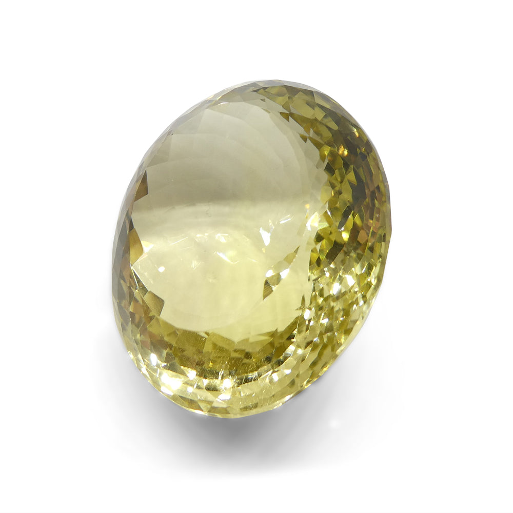 168.4ct Oval Lemon Yellow Citrine from Brazil - Skyjems Wholesale Gemstones