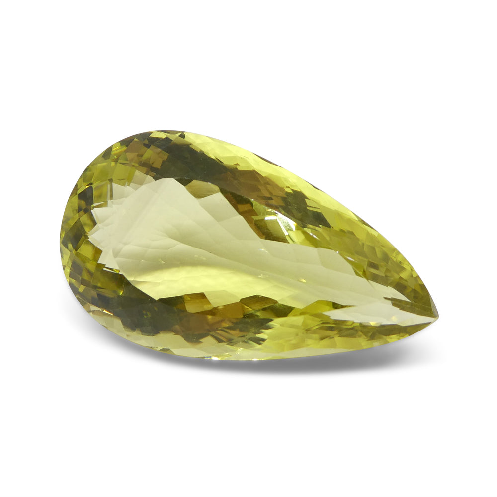 131.4ct Pear Lemon Yellow Citrine from Brazil - Skyjems Wholesale Gemstones