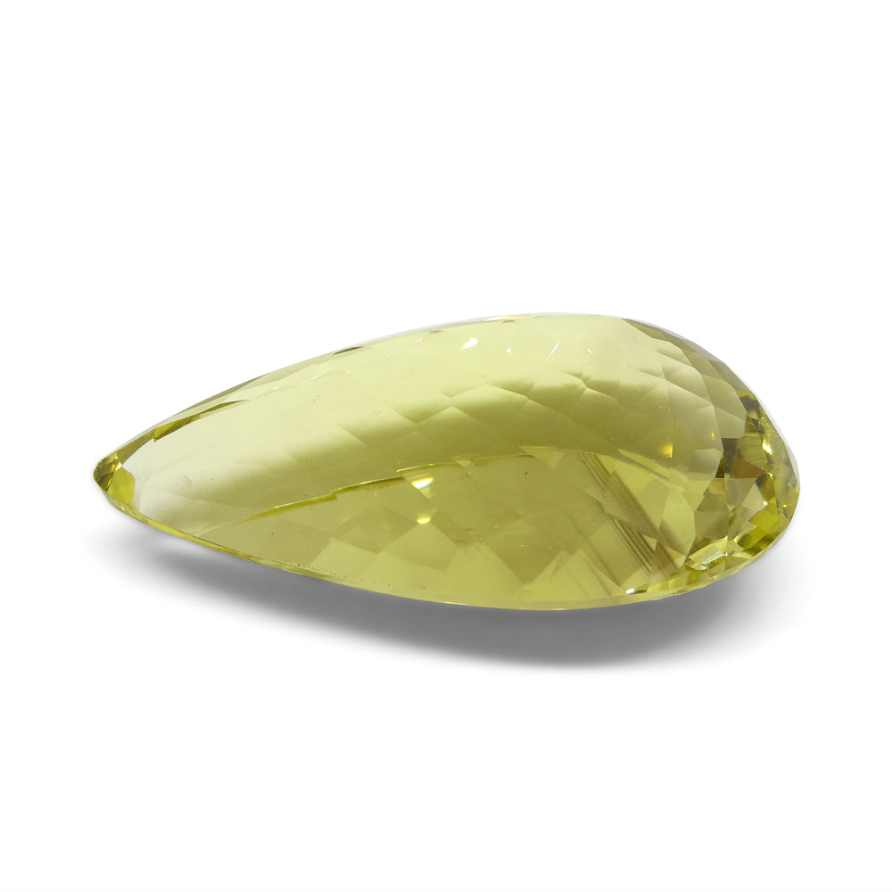 131.4ct Pear Lemon Yellow Citrine from Brazil - Skyjems Wholesale Gemstones