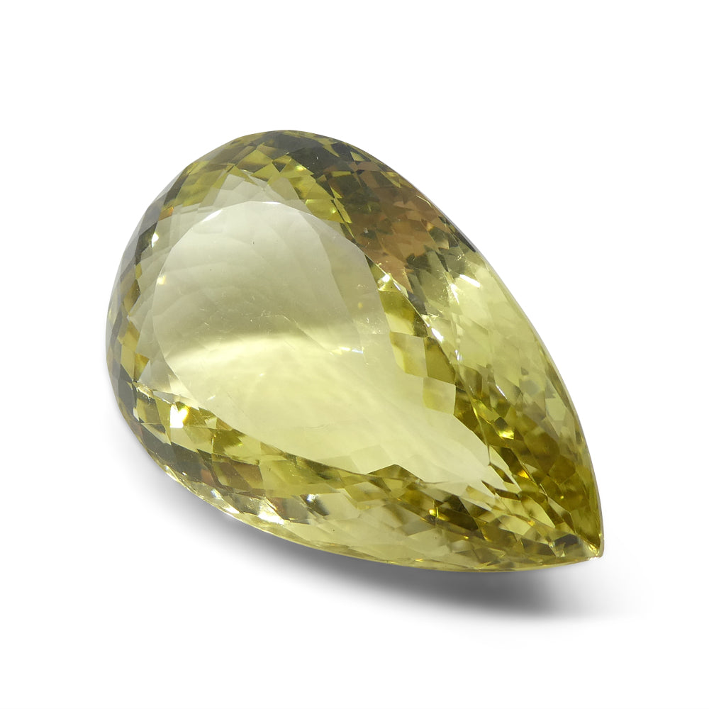 158.53ct Pear Lemon Yellow Citrine from Brazil - Skyjems Wholesale Gemstones