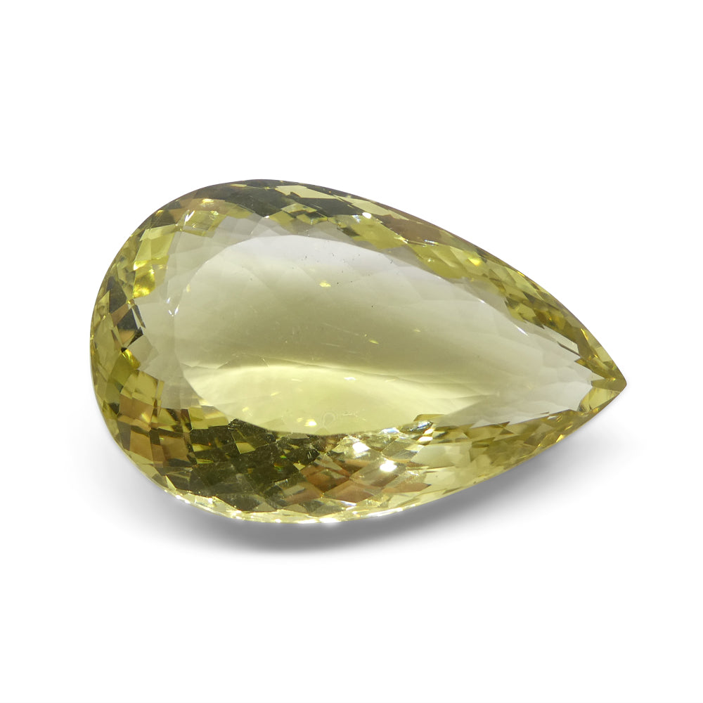 158.53ct Pear Lemon Yellow Citrine from Brazil - Skyjems Wholesale Gemstones