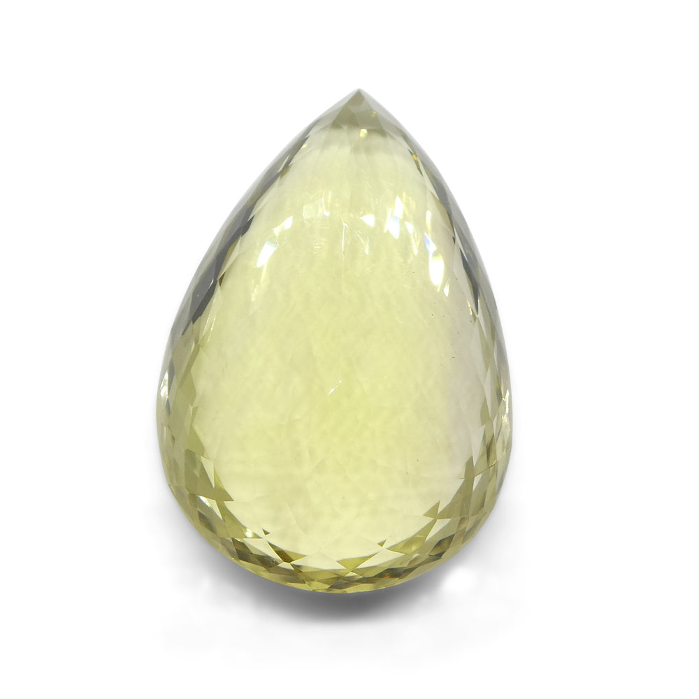 158.53ct Pear Lemon Yellow Citrine from Brazil - Skyjems Wholesale Gemstones