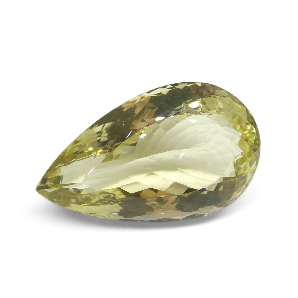 157.96ct Pear Lemon Yellow Citrine from Brazil - Skyjems Wholesale Gemstones