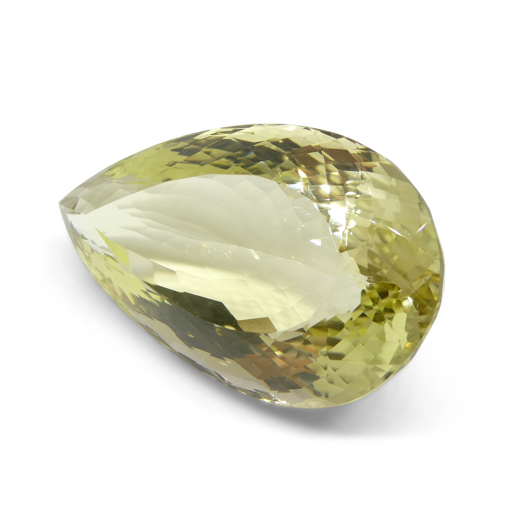 157.96ct Pear Lemon Yellow Citrine from Brazil - Skyjems Wholesale Gemstones