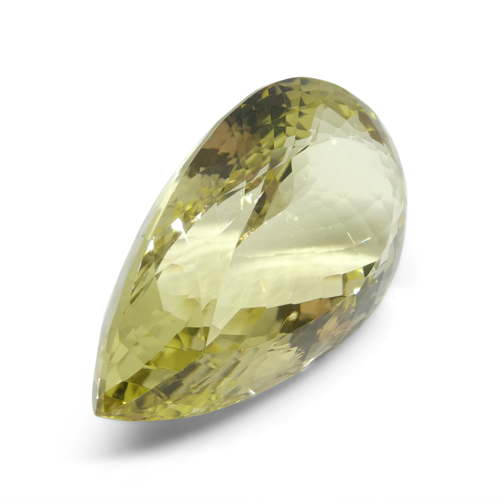 157.96ct Pear Lemon Yellow Citrine from Brazil - Skyjems Wholesale Gemstones