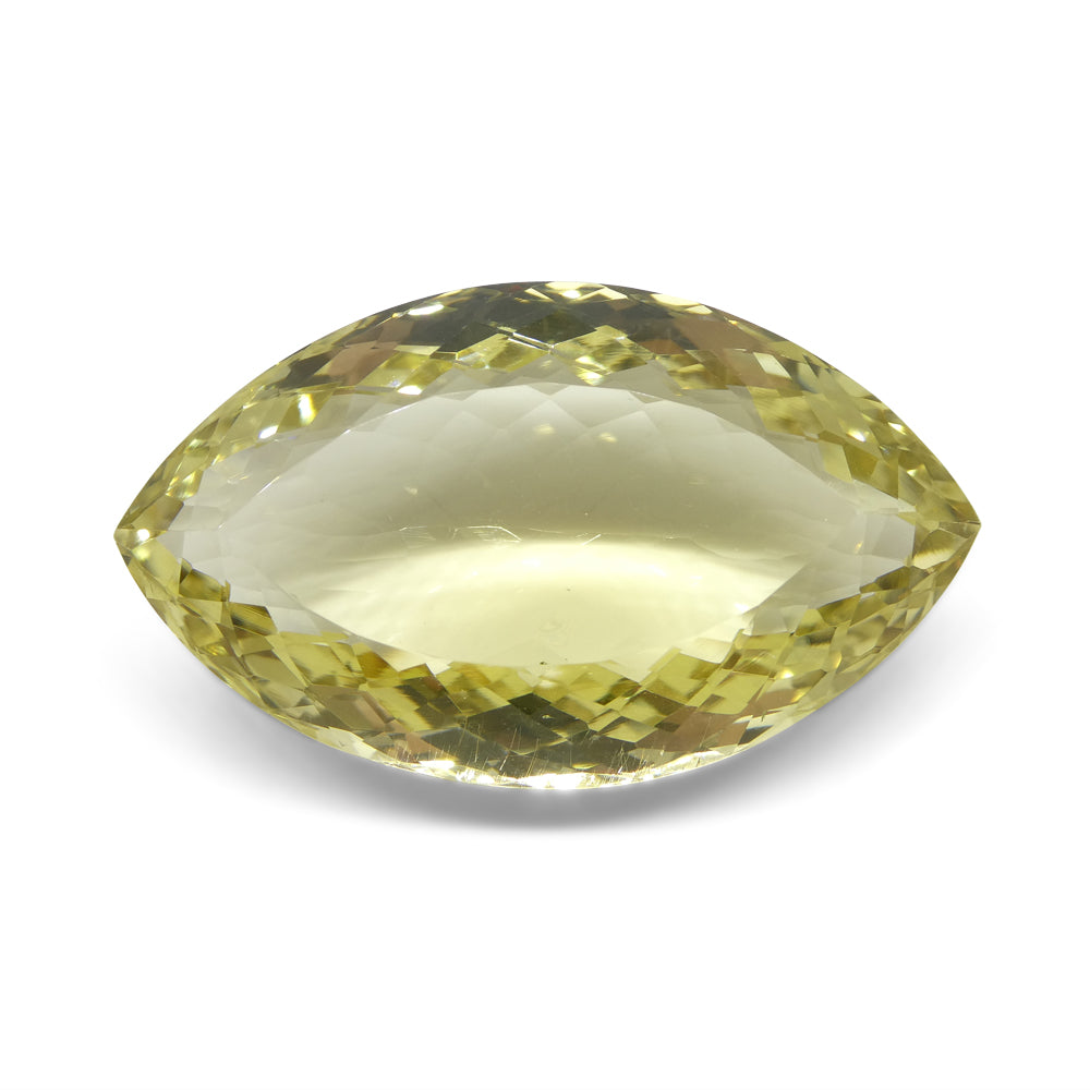 Citrine 115.39 cts 45.74 x 26.73 x 16.48 Marquise Very Slightly Greenish Yellow  $240