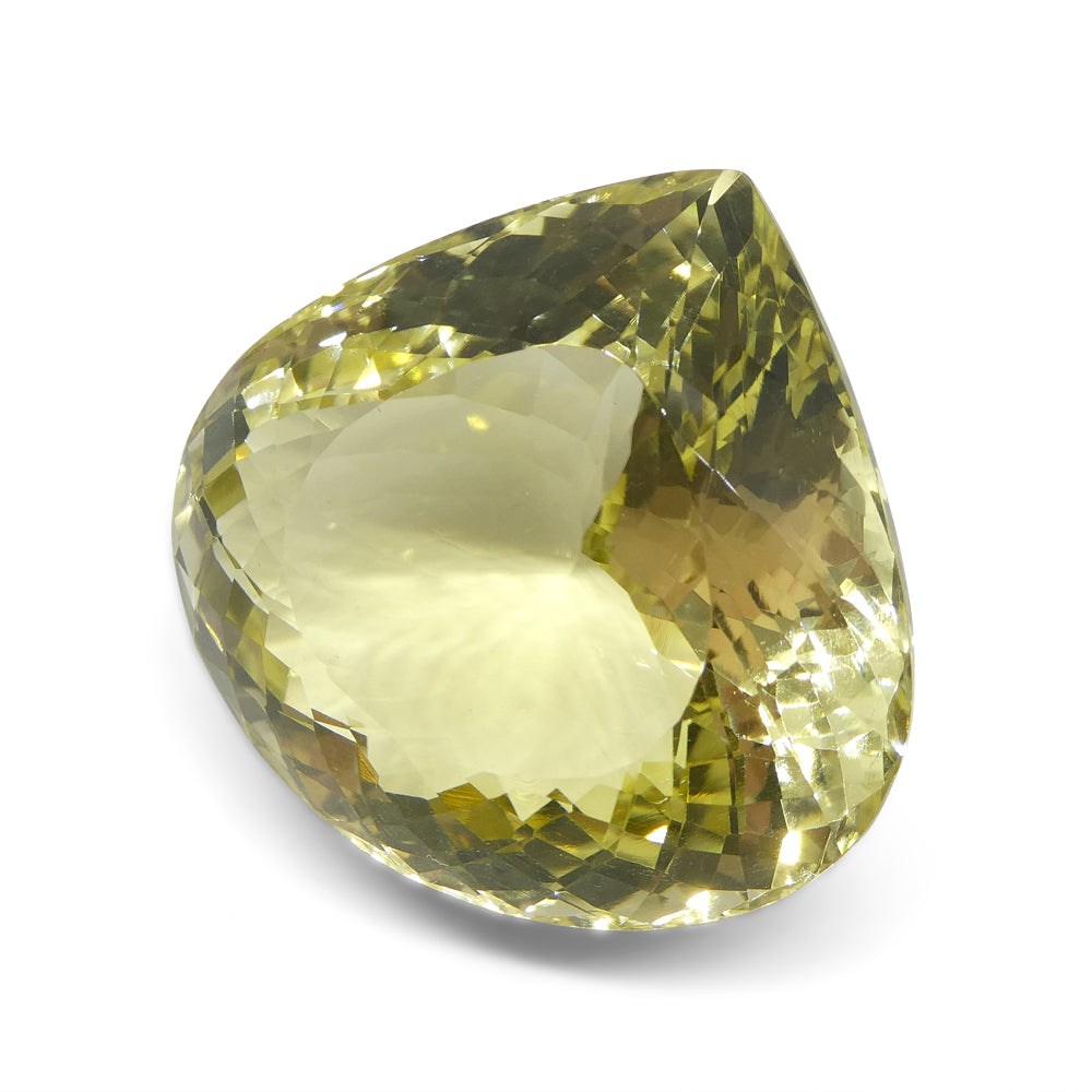 179.89ct Pear Lemon Yellow Citrine from Brazil - Skyjems Wholesale Gemstones