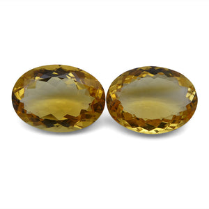 17.24 ct Pair Oval Citrine - Skyjems Wholesale Gemstones