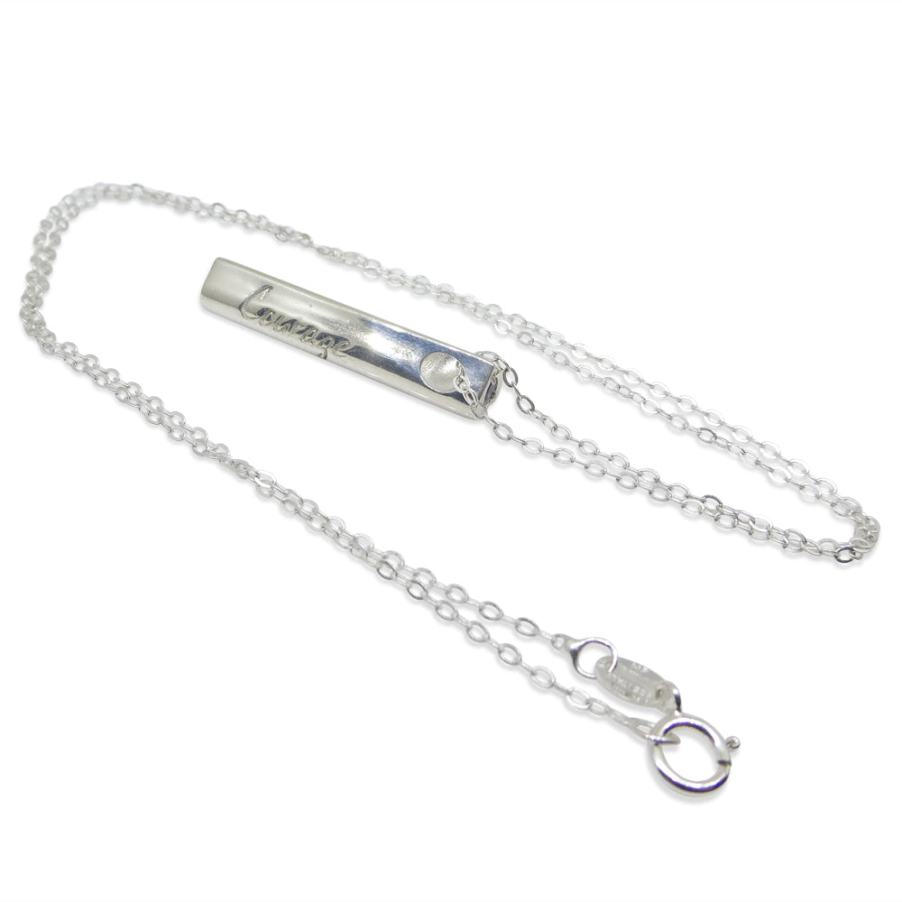 Amethyst & Sterling Silver Care & Courage Pendant and Chain - Skyjems Wholesale Gemstones