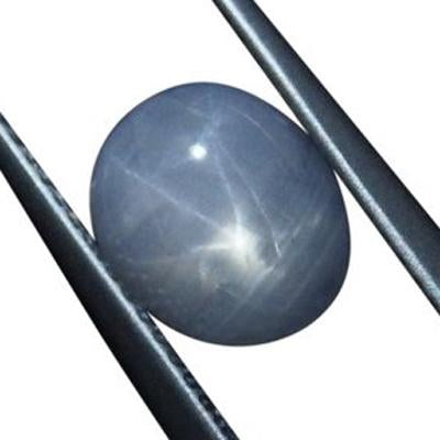 Rare 3.51 ct Blue Ceylon Star Sapphire, unheated oval cabochon with asterism, SkyJems premium gemstone collection