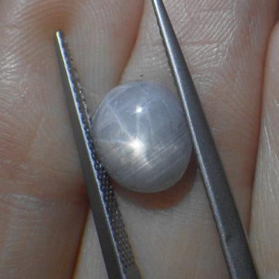 Rare 3.51 ct Blue Ceylon Star Sapphire, unheated oval cabochon with asterism, SkyJems premium gemstone collection