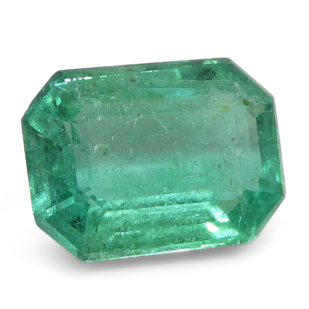 1.85ct Emerald Cut Emerald in bluish green, premium Canadian gemstone from SkyJems' fine beryl collection