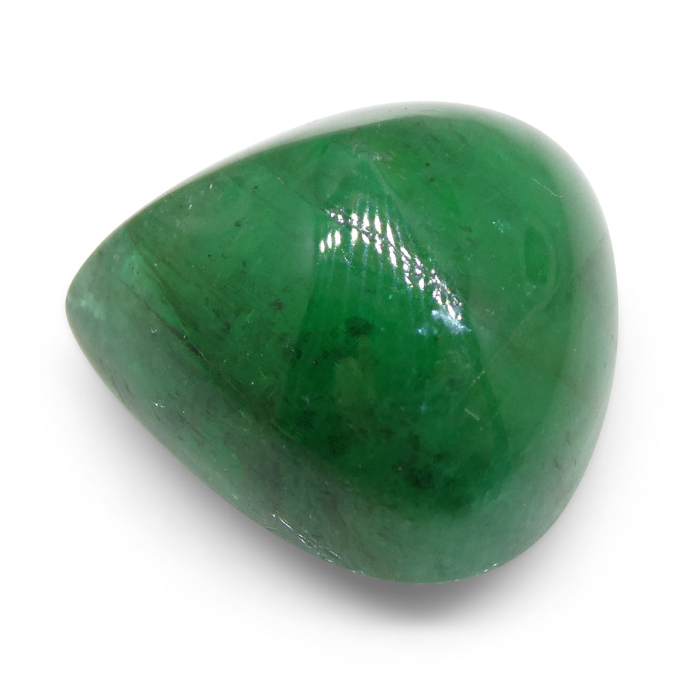 8.06ct Trillion Cabochon Green Emerald from Brazil - Skyjems Wholesale Gemstones