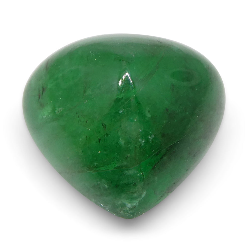 8.06ct Trillion Cabochon Green Emerald from Brazil - Skyjems Wholesale Gemstones