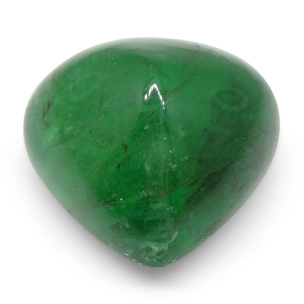 8.06ct Trillion Cabochon Green Emerald from Brazil - Skyjems Wholesale Gemstones