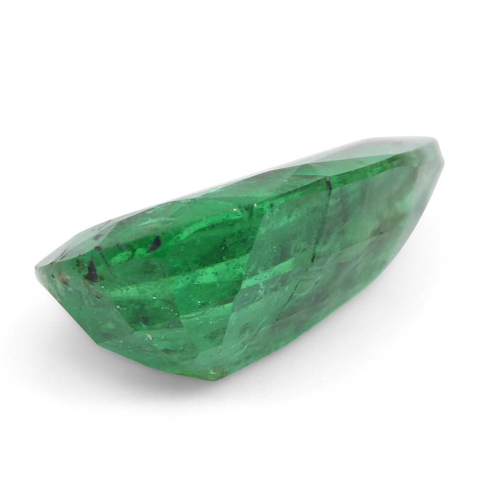 1.49ct Pear Green Emerald from Zambia, Step Cut Beryl Gemstone by SkyJems Canadian Gem Specialists