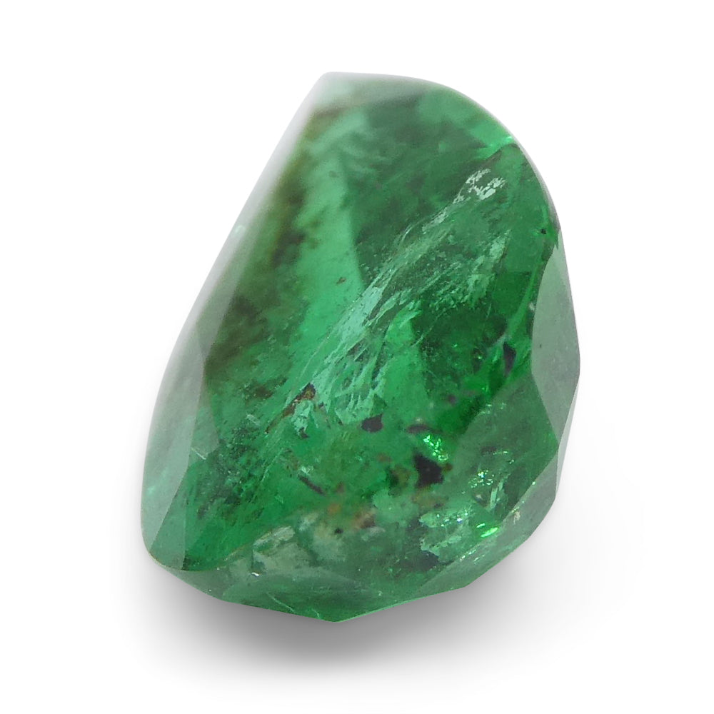 1.49ct Pear Green Zambian Emerald from SkyJems - premium loose gemstone, Step Cut, rich forest green color