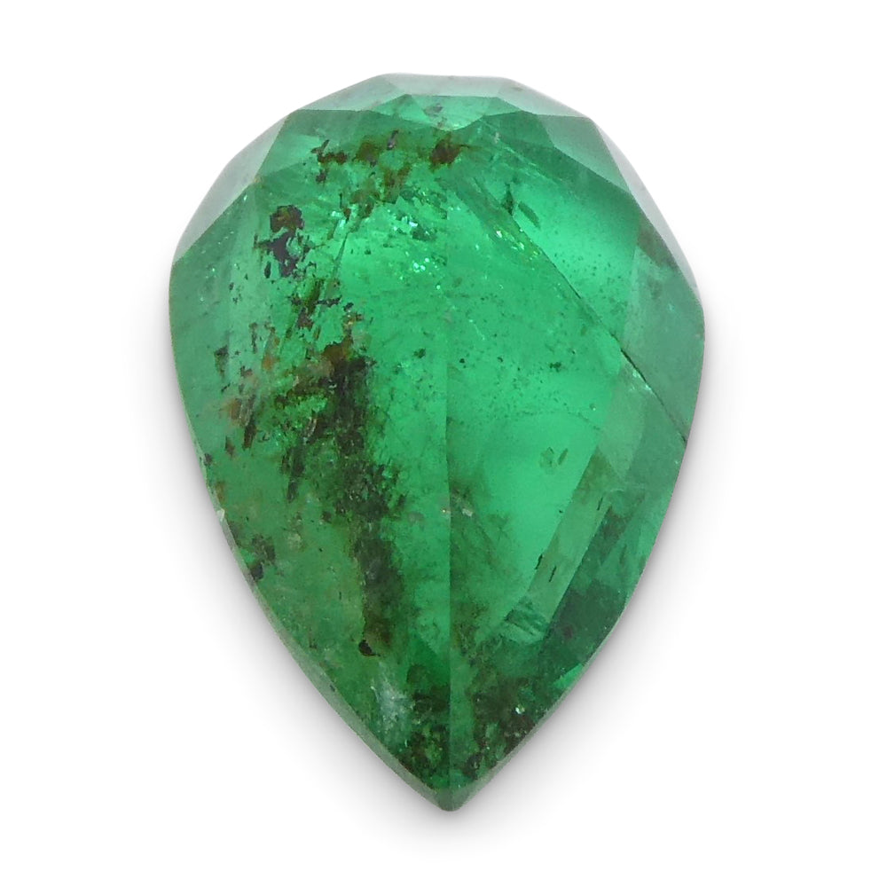 1.49ct Pear Green Emerald from Zambia - Skyjems Wholesale Gemstones