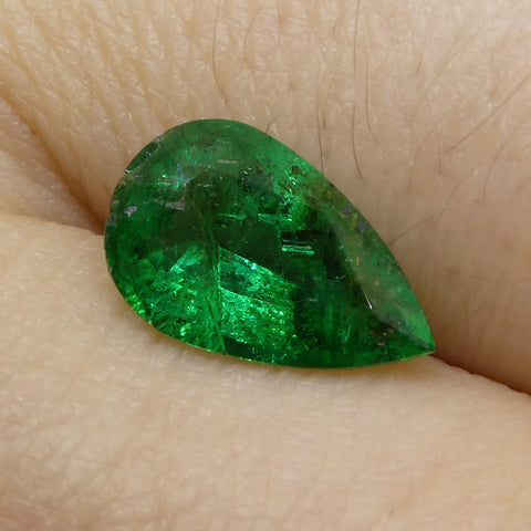 1.49ct Pear Green Emerald from Zambia
