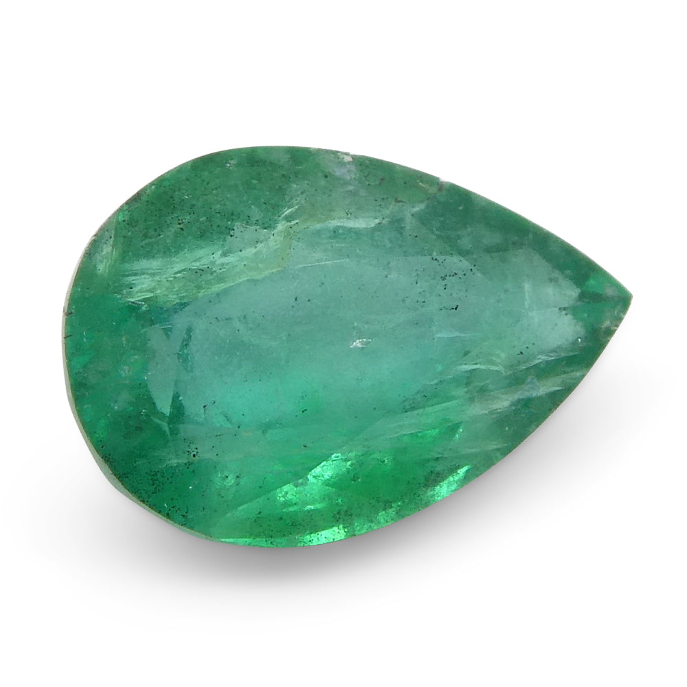 0.86ct Pear Green Emerald from Zambia - Skyjems Wholesale Gemstones