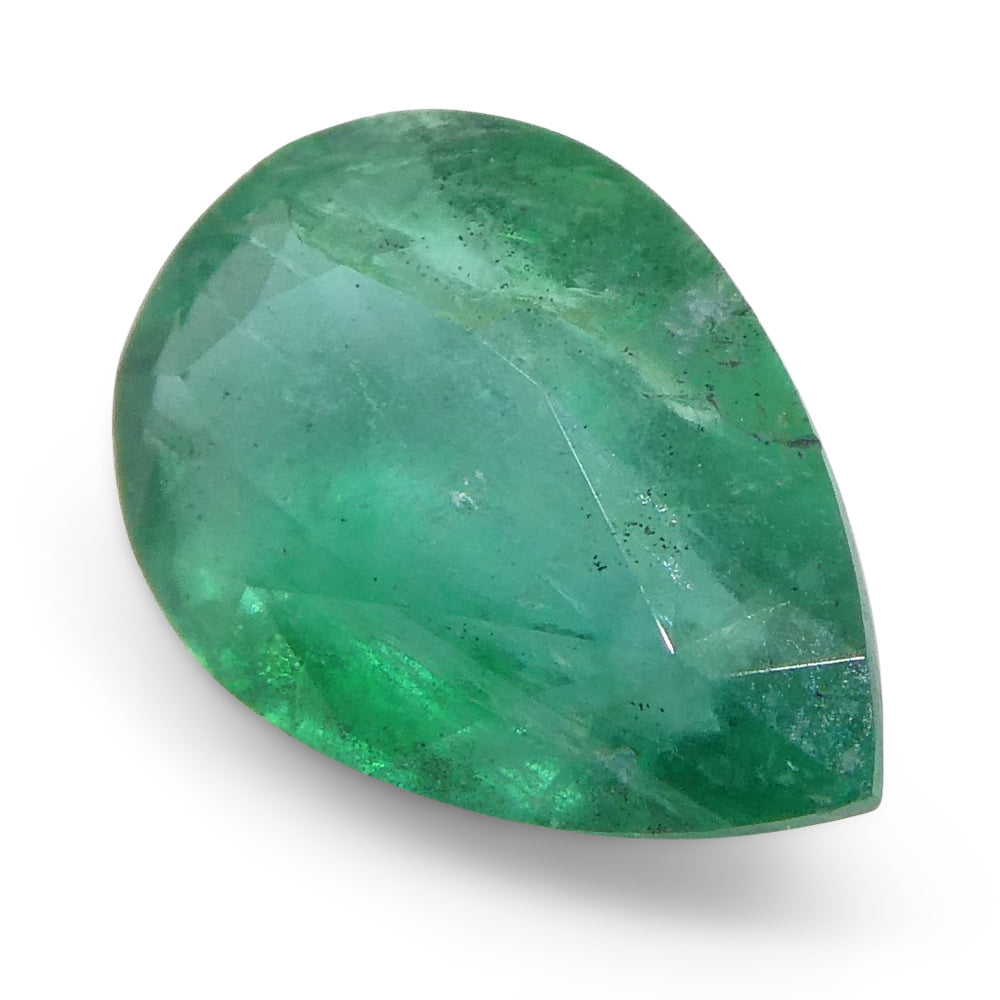 0.86ct Pear Green Emerald from Zambia - Skyjems Wholesale Gemstones