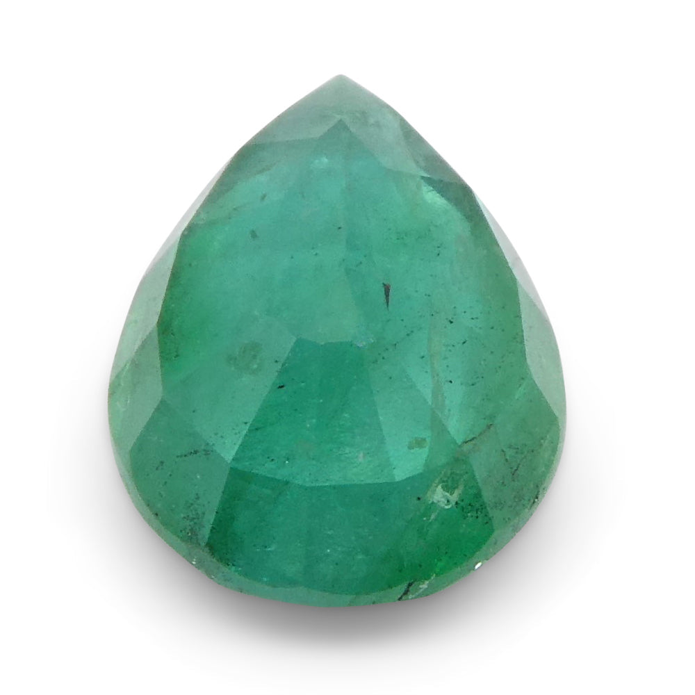 0.86ct Pear Green Emerald from Zambia - Skyjems Wholesale Gemstones