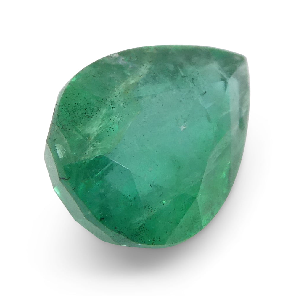 0.86ct Pear Green Emerald from Zambia - Skyjems Wholesale Gemstones