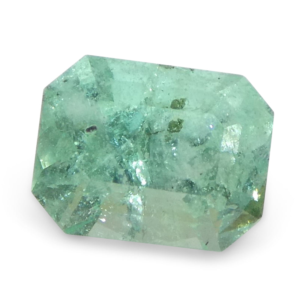 0.62ct Colombian Emerald, bluish green emerald cut gemstone from SkyJems' premium Colombian beryl collection