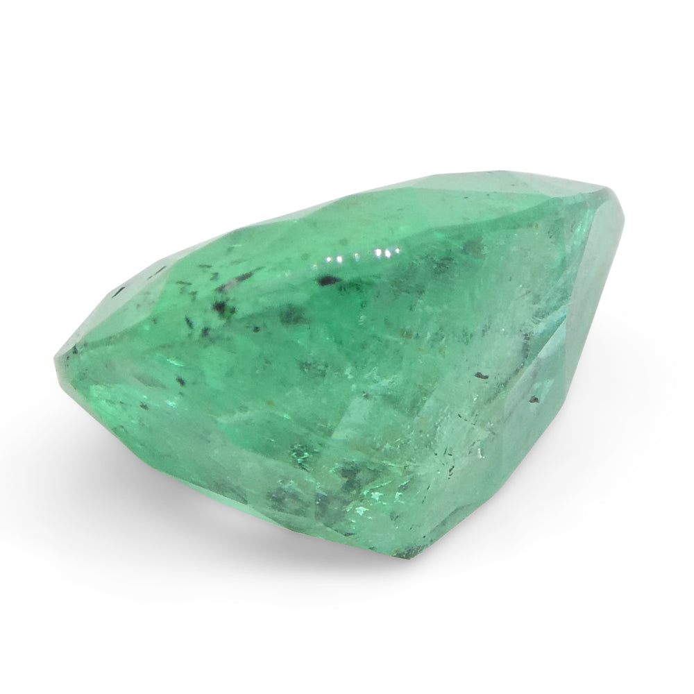 SkyJems 2.94ct Colombian Pear Emerald, bluish green beryl, medium-light color, Modified Brilliant cut gemstone