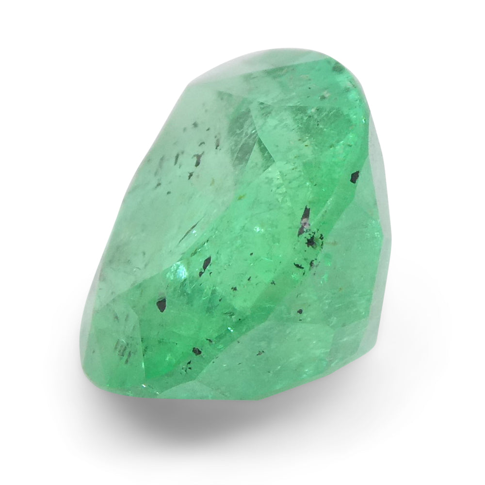 SkyJems 2.94ct Colombian Pear Emerald: Bluish Green Beryl Gemstone with Modified Brilliant Cut