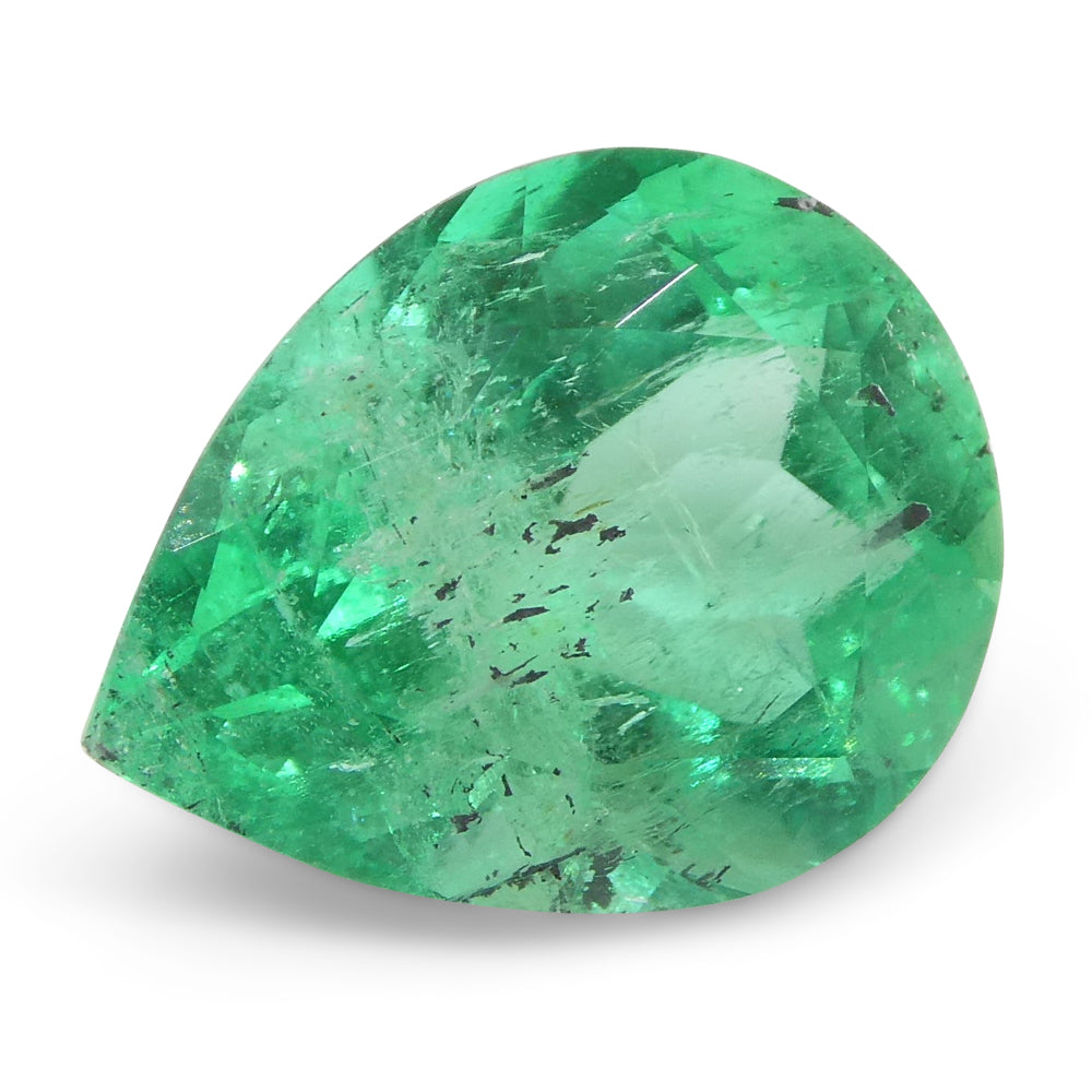 2.94ct Pear Green Emerald from Colombia - Skyjems Wholesale Gemstones