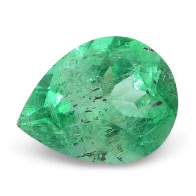 2.94ct Pear Green Emerald from Colombia - Skyjems Wholesale Gemstones