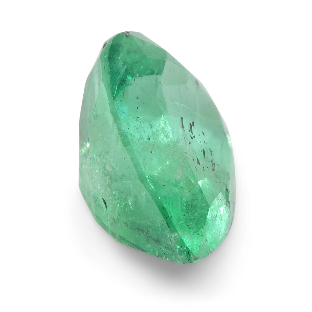SkyJems 2.94ct Colombian Pear Emerald, bluish green beryl, medium-light color, Modified Brilliant cut gemstone
