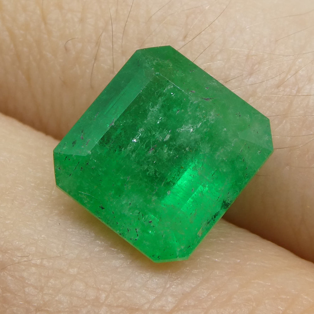 3.77ct Square Green Emerald from Colombia - Skyjems Wholesale Gemstones