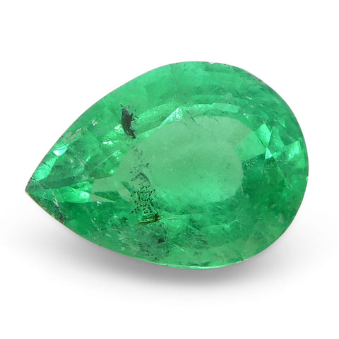 1.01ct Pear Green Emerald from Colombia