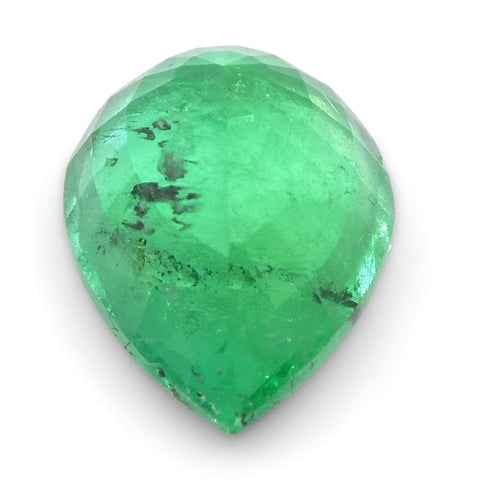 1.01ct Pear Green Emerald from Colombia