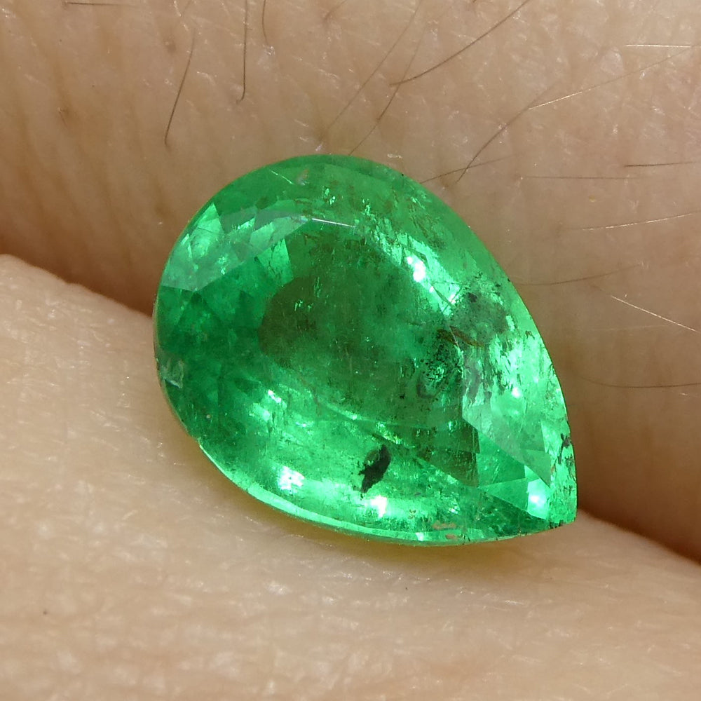 1.19ct Pear Green Emerald from Colombia - Skyjems Wholesale Gemstones