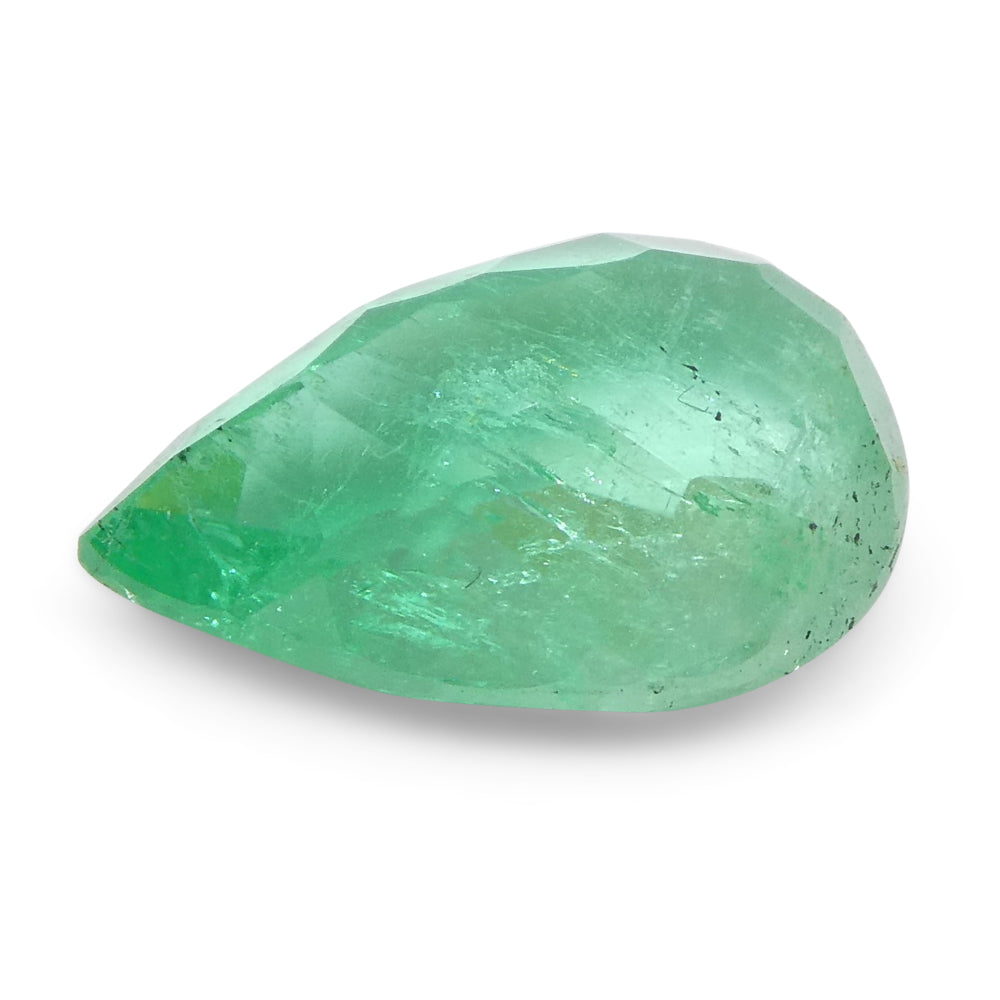 1.35ct Pear Green Emerald from Colombia - Skyjems Wholesale Gemstones