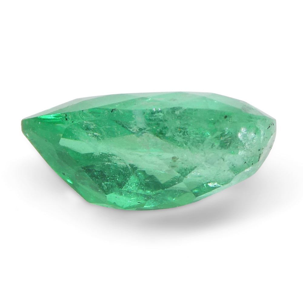 1.35ct Colombian Emerald, bluish green pear-cut gemstone from SkyJems' premium Colombian emerald collection