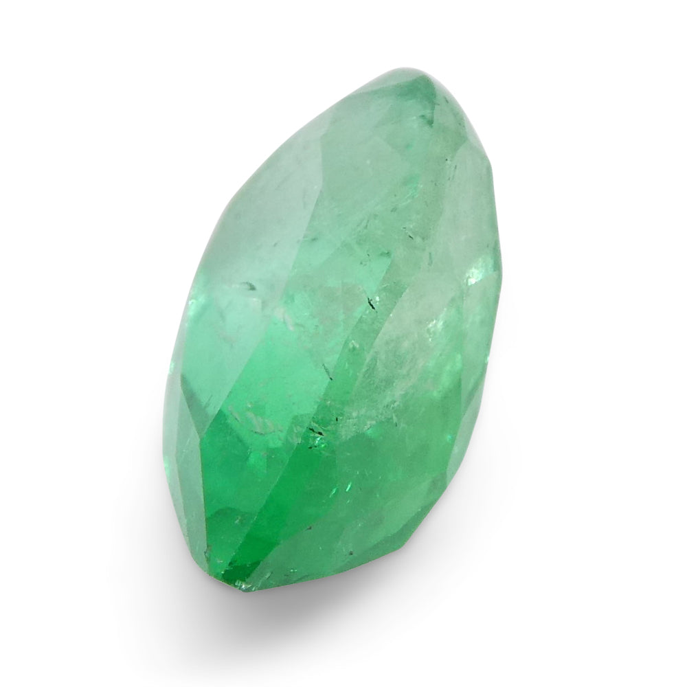 SkyJems 1.35ct Colombian Pear-Cut Emerald, bluish green beryl gemstone with medium-light brilliance