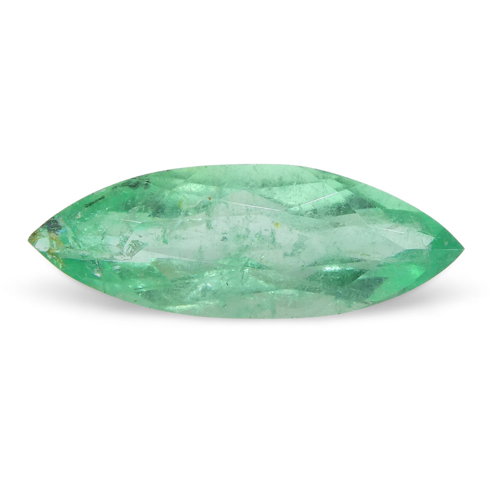 1.04ct Colombian Marquise Green Emerald, bluish green beryl gemstone from SkyJems premium gem collection
