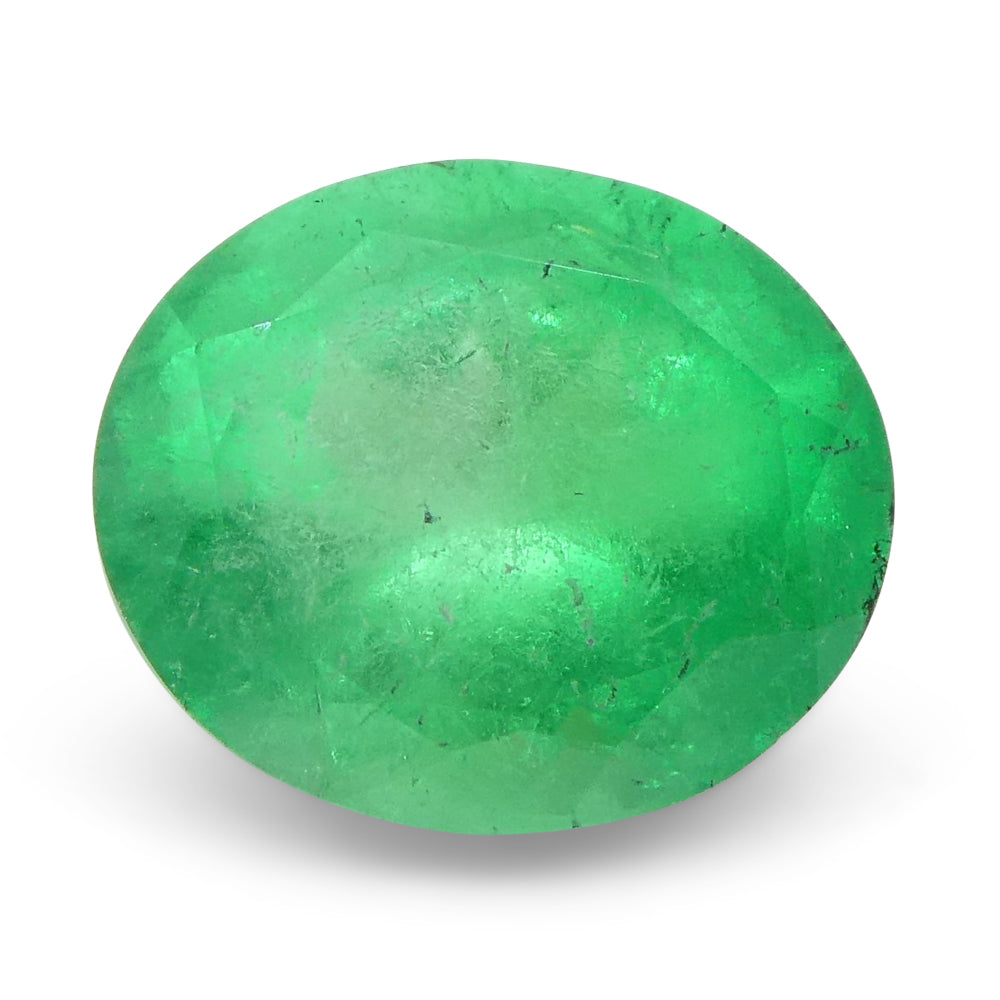 1.49ct Colombian Green Emerald Oval Gemstone from SkyJems Fine Gem Collection