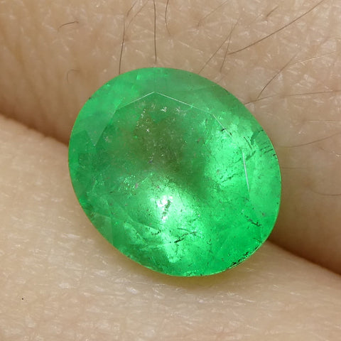 1.49ct Oval Green Emerald from Colombia