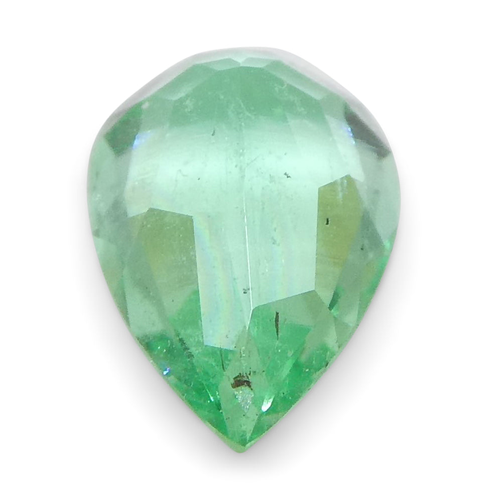 0.58ct Colombian Pear Green Emerald, Modified Brilliant Cut | Premium Gemstone by SkyJems, Rare Natural Green Beryl