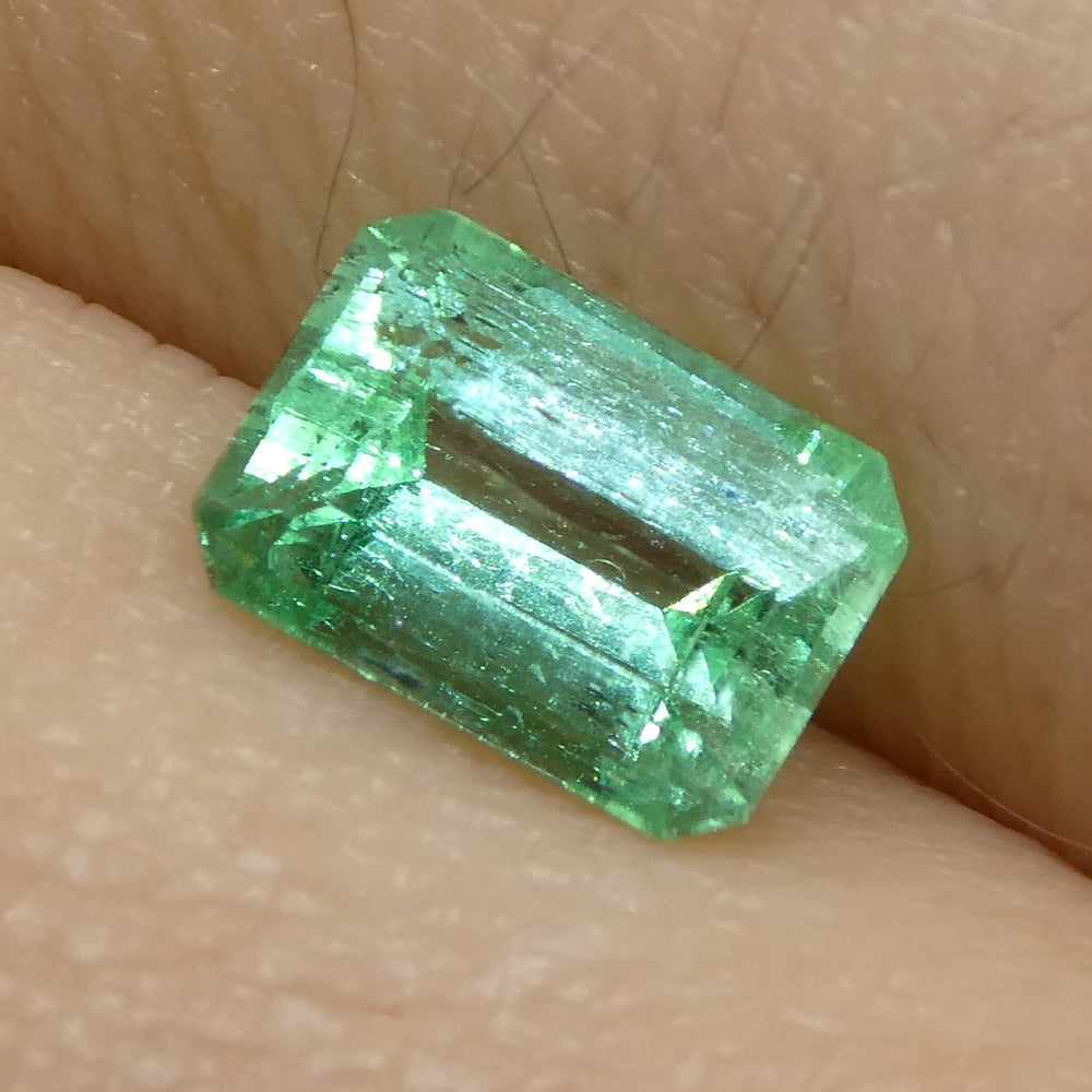 0.96ct Emerald Cut Green Emerald from Colombia - Skyjems Wholesale Gemstones