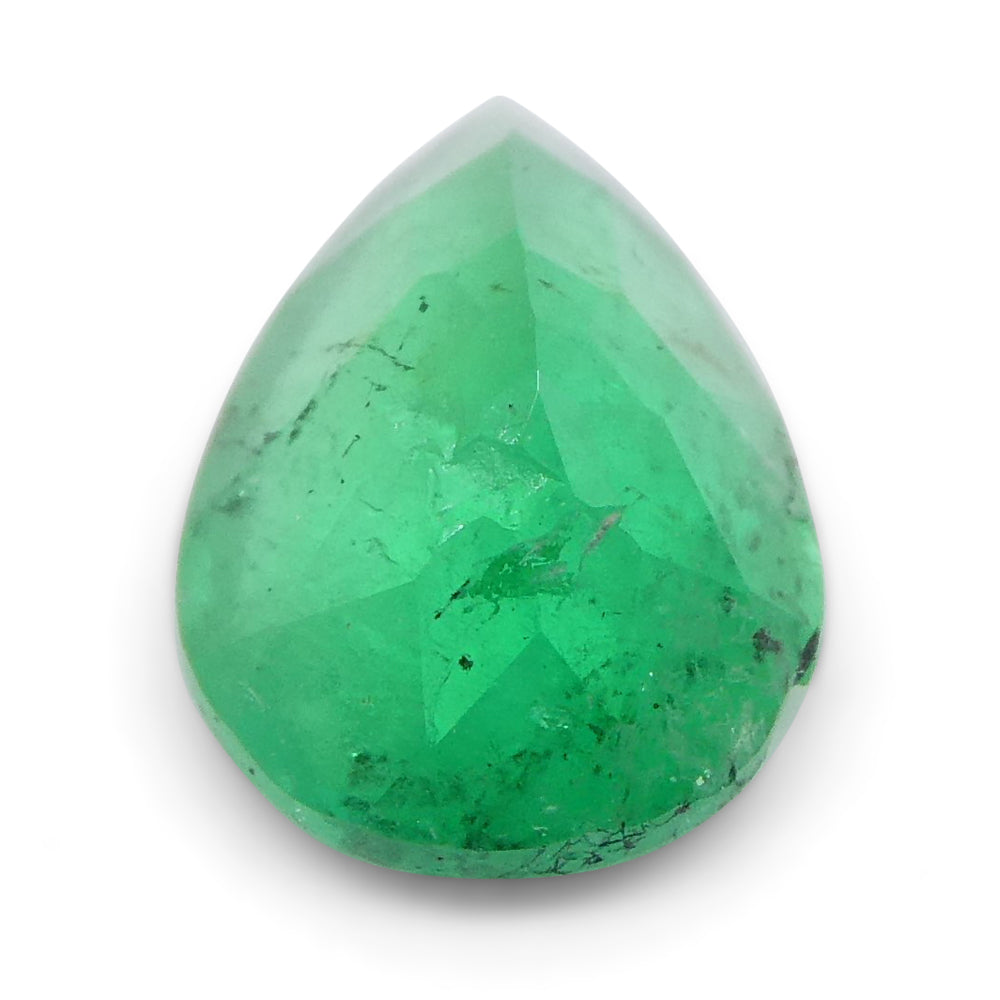 1.02ct Pear Green Emerald from Colombia - Skyjems Wholesale Gemstones