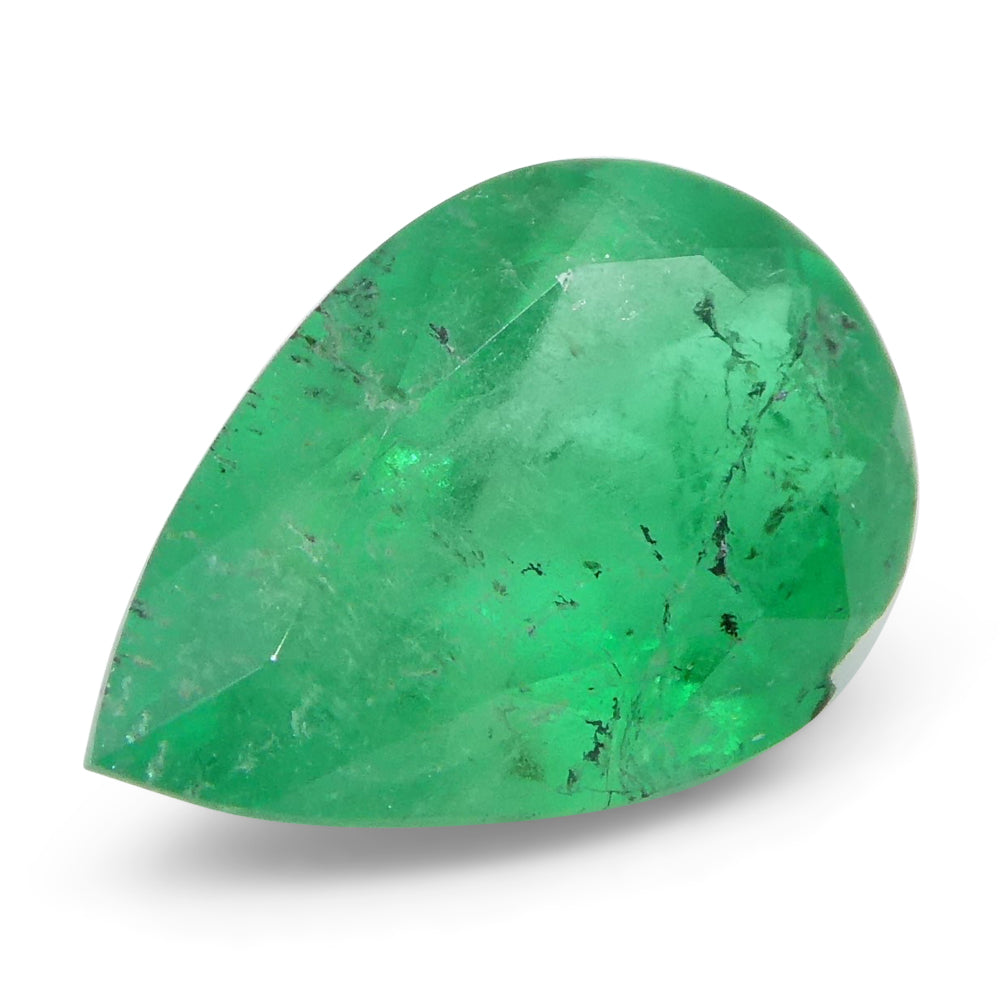 1.02ct Pear Green Emerald from Colombia - Skyjems Wholesale Gemstones